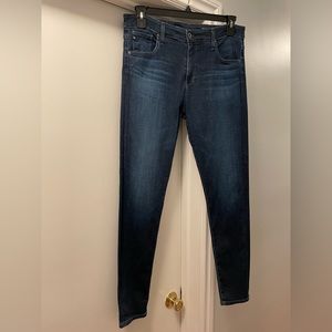 AG Jeans Adriano Goldschmied The Farrah Skinny High-rise Dark Blue 32R 31 inseam
